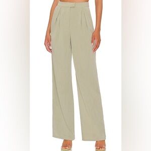 Lovers + Friends Roxanne Sage Wide-Leg Trouser Pants